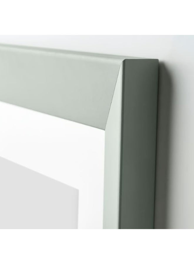 Modern 30x40 cm Photo and Art Frame with Plastic Front Protection - Pale Grey-Green - Image 4
